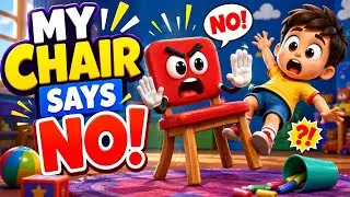 My Chair Says No! 😝 | Funny Kids Poem in 3D Cartoon Style