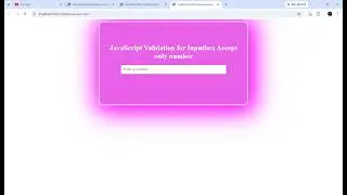 Input Box accept only numeric value | Input Box accept only numbers in JavaScript |Input Box in HTML