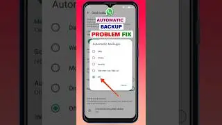 👆Whatsapp Auto Backup Off ⚡  Whatsapp Auto Backup Problem Fix #shorts #mobile #whatsapp
