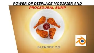 Blender Tutorial- Fried Chicken | Displace modifier | procedural texturing | blender 2.9