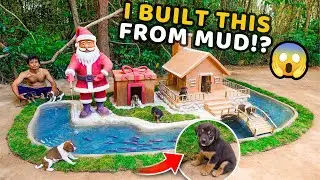 The Most Heartwarming Mud Christmas Village With Happy Puppies 🎄🐶