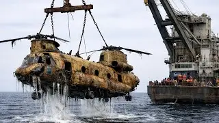 Finding a CH 47 Chinook helicopter buried in rust on the seabed, and restoring it to like new.