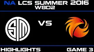 TSM vs P1 Game 3 highlights W8D2 NA LCS 2016 Team Solo Mid vs Phoenix1   P1 vs TSM   LCS LOL