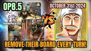JUST REMOVE THEIR BOARD EVERY TURN 😁 | OP8.5 ⚫ Rob Lucci VS. 🟡 Enel One Piece Trading Card Game TCG