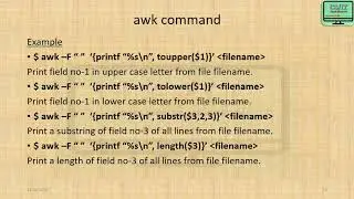 Linux awk command