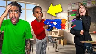 Мой брат ударил учителя из пистолета Nerf