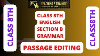 Class 8th grammar | passage editing | important questions 2024 | jkbose | Jkscert