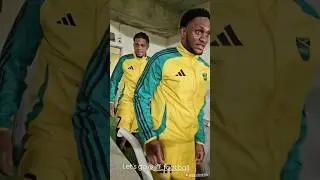 Leon Bailey and Reggae Boyz walk out for their game against Saint Vincent. 🔥
