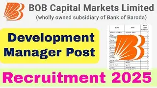BOB Capital Markets Limited  Business Development Manager Recruitment 2025.