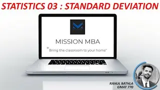 03 STATISTICS: STANDARD DEVIATION | GMAT QUANT FREE LECTURES | Q51 | MISSION MBA | LIVE ONLINE CLASS