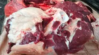 Village meat market, Fast cutting technique amazing show, Best selling Shop,,