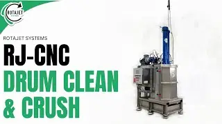 Drum Clean + Crush all in one | RJ-CNC | Rotajet Systems #recycling