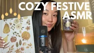 from the archives: cozy festive asmr 🧣🍂✨ (fast tapping, glass & lid sounds)