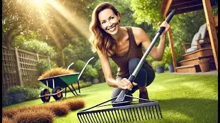 🌿 Colwelt Thatch Rake -24 Steel Tines, Dethatching Rake | Best Thatcher Rake for Lawn 🌿