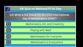 International Mathematics Day Quiz | Maths Day Quiz | Pi (&pi;)) Day Quiz in English | Learn New Things