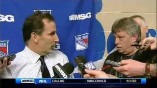 Rangers Coach, Reporter Drop The Verbal Gloves