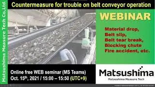WEBINAR for belt conveyor trouble solutions