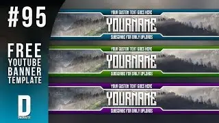 Simple YouTube Banner Template 95 - Free Photoshop Download