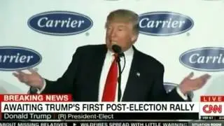 AWAITING TRUMP'S FIRST POST ELECTION RALLY ON CNN Breaking News anderson copper360