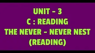 THE NEVER - NEVER NEST (READING)