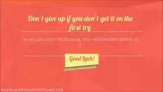Secrets of Rephrasing Sentences Online