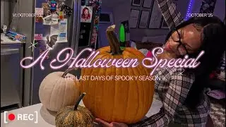 A Spooky Ending🦇: Carving Pumpkins, DIY Halloween decor, spend the day w/me + my boo 👻 | weekly vlog