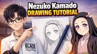 Nezuko Kamado Drawing Tutorial Step by Step | Easy Anime Drawing for Beginners | Demon Slayer
