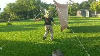 camping 蝶形天幕帳1人簡單搭