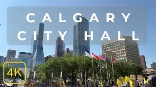 🇨🇦 [4K] Calgary City Walk | Metro Station to Heart of City Downtown