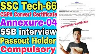 Indian Army SSB Interview CGPA Conversion Certificate Important Document verification, CGPA to Per