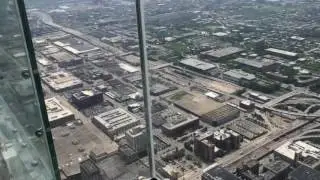 Walking out onto the Skydeck Ledge