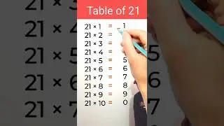 Table of 21 #shorts