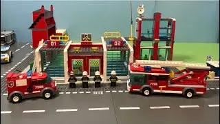 LEGO CITY Fire Station 7208 Speed Build!