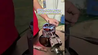 High-power motor stator production.