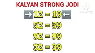 KALYAN STRONG JODI 