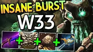 W33 Dota 2 [Tiny] ft Pudge by Qupe | Insane Burst Damage!!