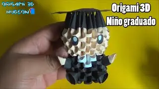 Origami 3D Niño graduado