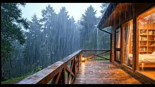 ASMR Midnight Rain at the Forest Cabin | Dark Cinematic Ambience