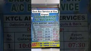Govt Bus Service at Goa Airport to Calangute Beach.