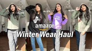 Huge Amazon Winter Haul 2022 | Trendy Jackets, Shweatshirts, Hoodies under 500 #amazonhaul
