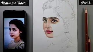 Realistic Lip Drawing Using Coloured Pencils | Real-time Drawing (Part-3)
