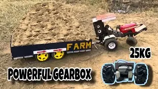 How to make 💪powerful gearbox for rc tractor || very simple || 12v gearbox @Ruhil_tractor