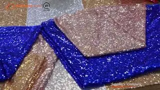 A company specializing in making sequined home textiles in Shaoxing.