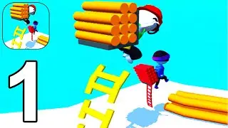 Ladder Race Marathon 3D - Gameplay Walkthrough Part 1 All Levels 1-7 (iOS, Android)