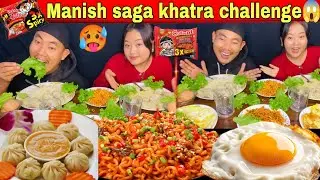 3x spicy 🥵noodles challenge with my husband punishment chai danger 😤😆