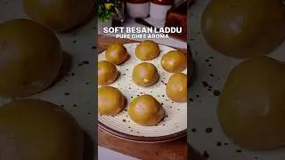 Sweet Besan Laddu Recipe | Ghee Ladoo | Soft Besan Ladoo Halwai Style | Indian Sweets #shorts