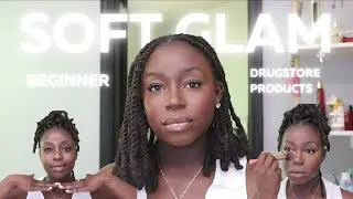 Detailed Soft Glam Routine | Drug store products  2024 Darkskin WOC