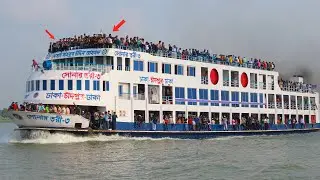 মাত্রারিক্ত যাত্রীবোঝাই সোনার তরী ৩ যখন তুমুল গতিতে ওভারটেক করে চলে যায় | MV Sonar Tori 3 launch
