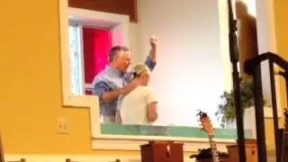 Baptizing Zaiden Rice, Becky Ward, Madison Whited, Abbey Weaver and Faith Allred
