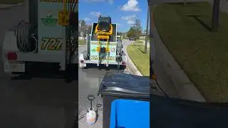 Trash can cleaning trailer